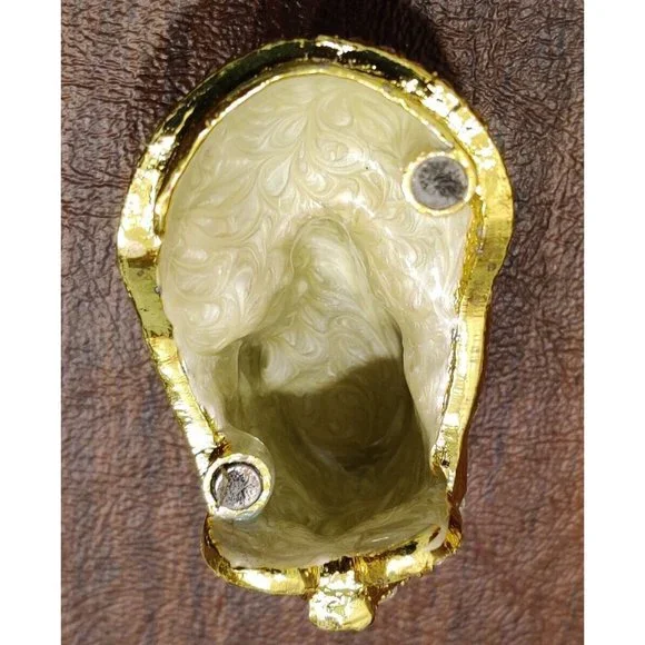 Golden Skull Trinket Jewelry Box with Stunning Rhinestone? Appx 2.75x2x2.5